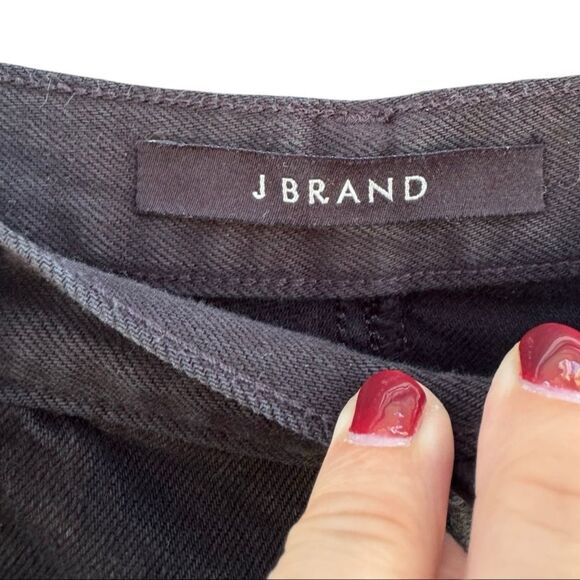 J BRAND Women's Joan cropped high-rise wide-leg jeans in Black Size 29 - Picture 7 of 8